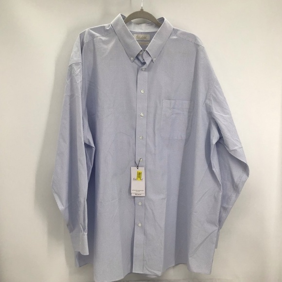 Gold Label Round Tree & York No-Iron Button-Down Check Shirt NWT Size 19-36/37 - Picture 1 of 9